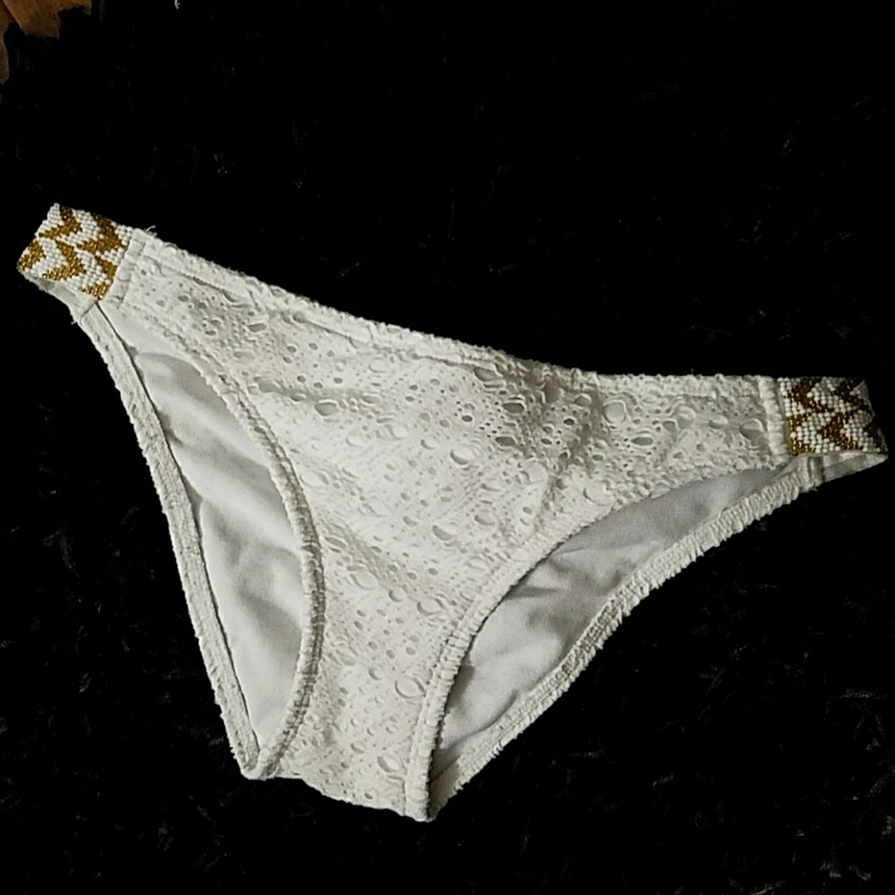 Roxy white bikini bottom